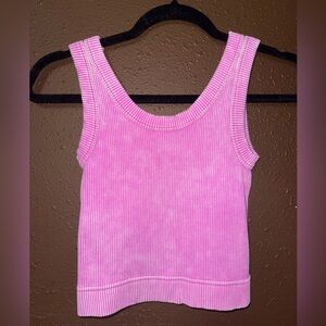Women’s Pink Ribbed Tank Top